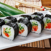 Rouleaux photo et sushi