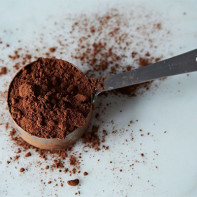 Fotografia z kakaového prášku