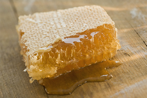 Fördelarna och skadorna på honung i bikakor