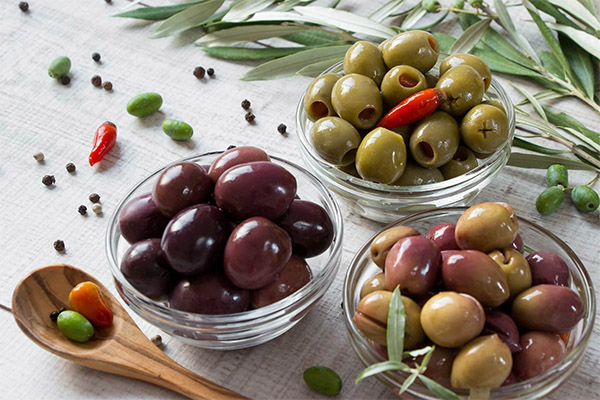 L'utilisation d'olives et d'olives dans la cuisine
