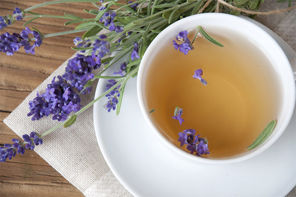 Tea with lavender in medicine