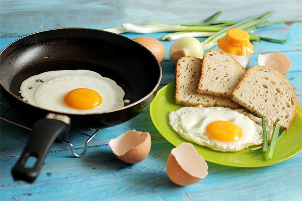 Výhody a poškodenie vyprážaných vajec