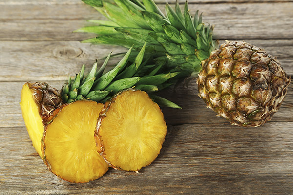 Výhody a škody na ananasu